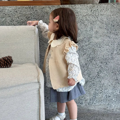 長袖シャツ・ブラウス 花柄刺繍シャーリングチュニックブラウス【mh0011155】