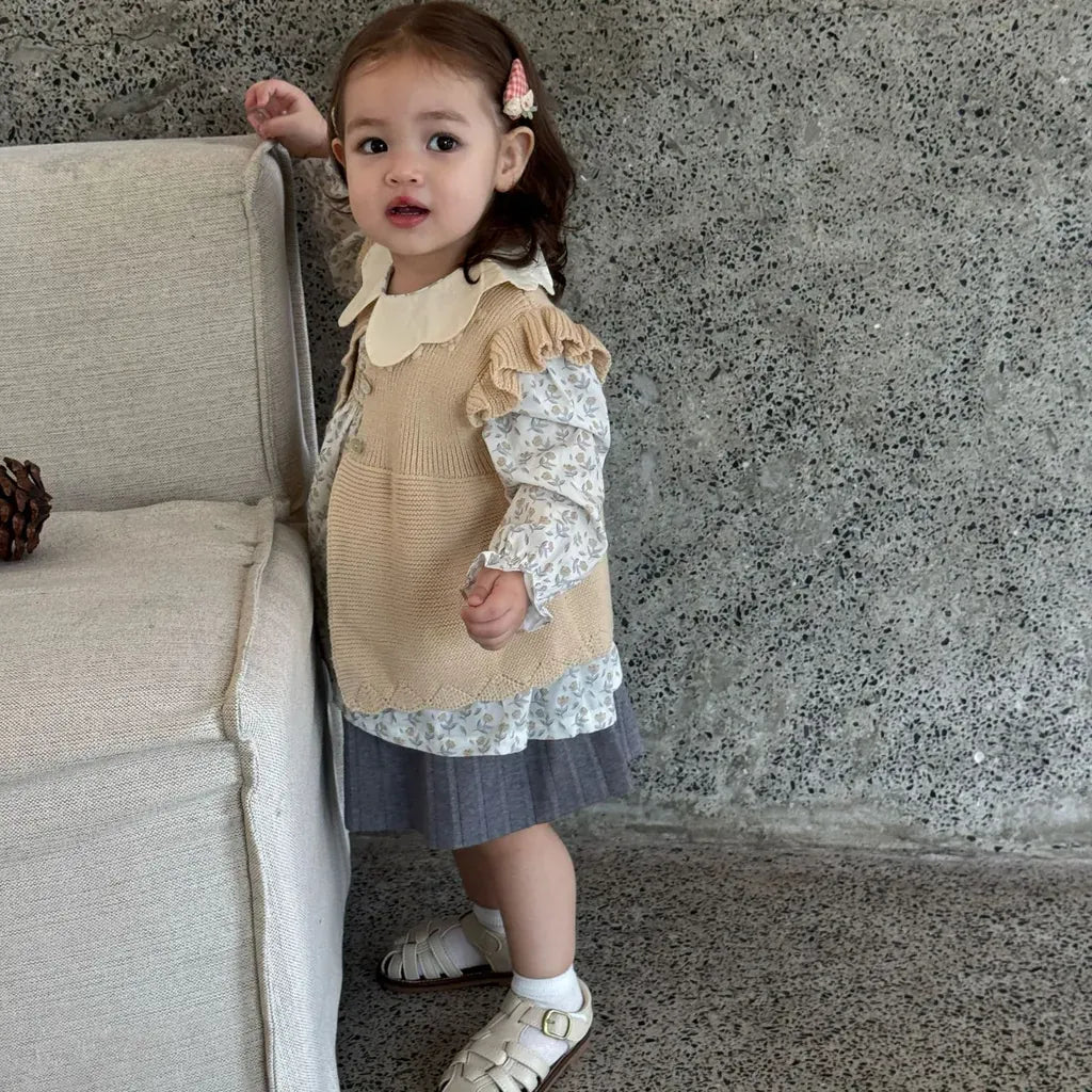 長袖シャツ・ブラウス 花柄刺繍シャーリングチュニックブラウス【mh0011155】