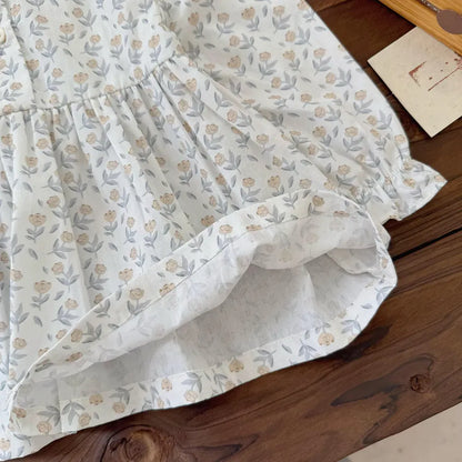 長袖シャツ・ブラウス 花柄刺繍シャーリングチュニックブラウス【mh0011155】