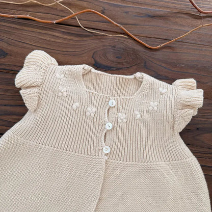 ベスト クロシェ刺繍フリルスリーブベスト【mh0011157】