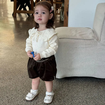 ハーフパンツ・ショートパンツ 刺繍入りベルベットカボチャパンツ【mh0011159】