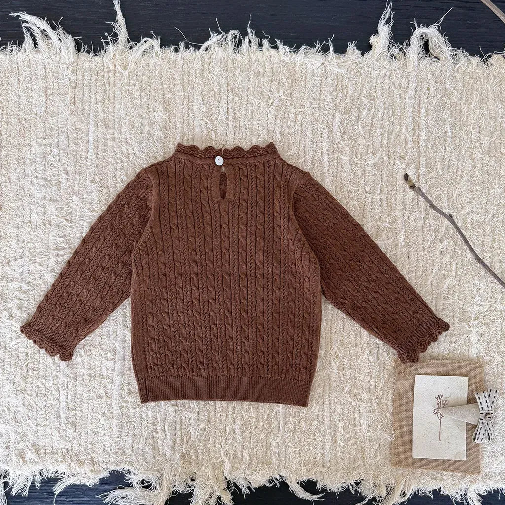 ニット・セーター レースメロウハイネックケーブルニットトップス【mh0011166】