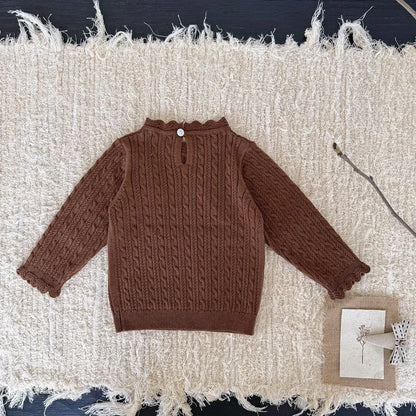 ニット・セーター レースメロウハイネックケーブルニットトップス【mh0011166】