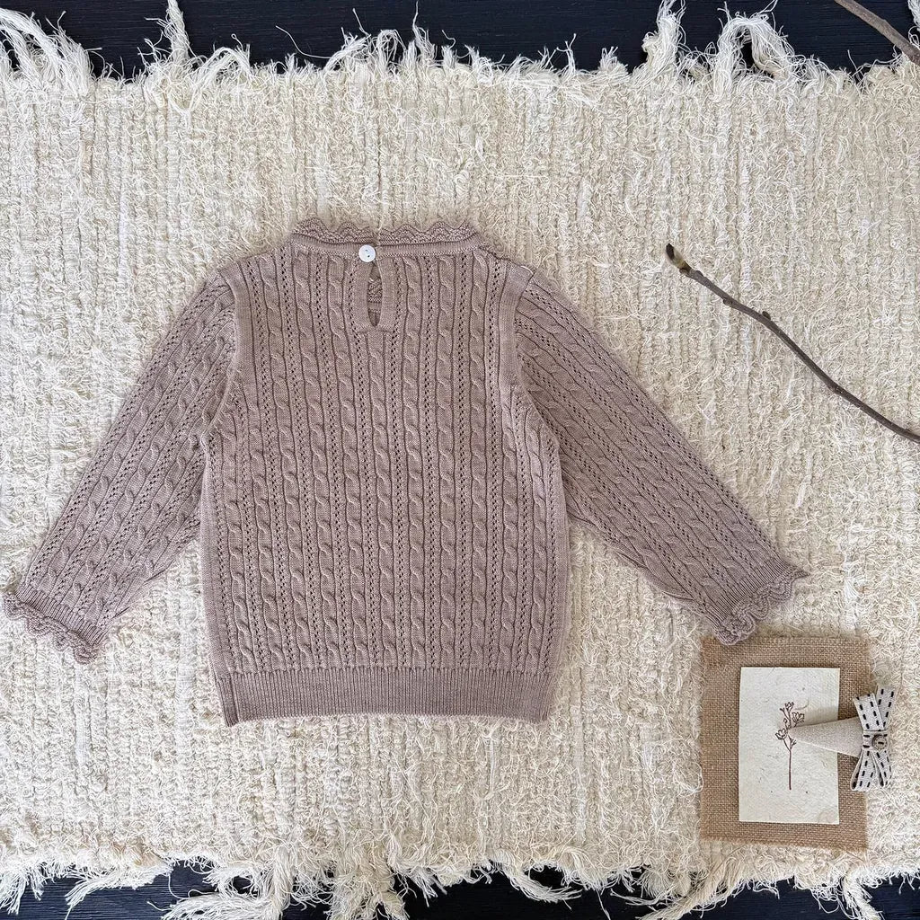 ニット・セーター レースメロウハイネックケーブルニットトップス【mh0011166】