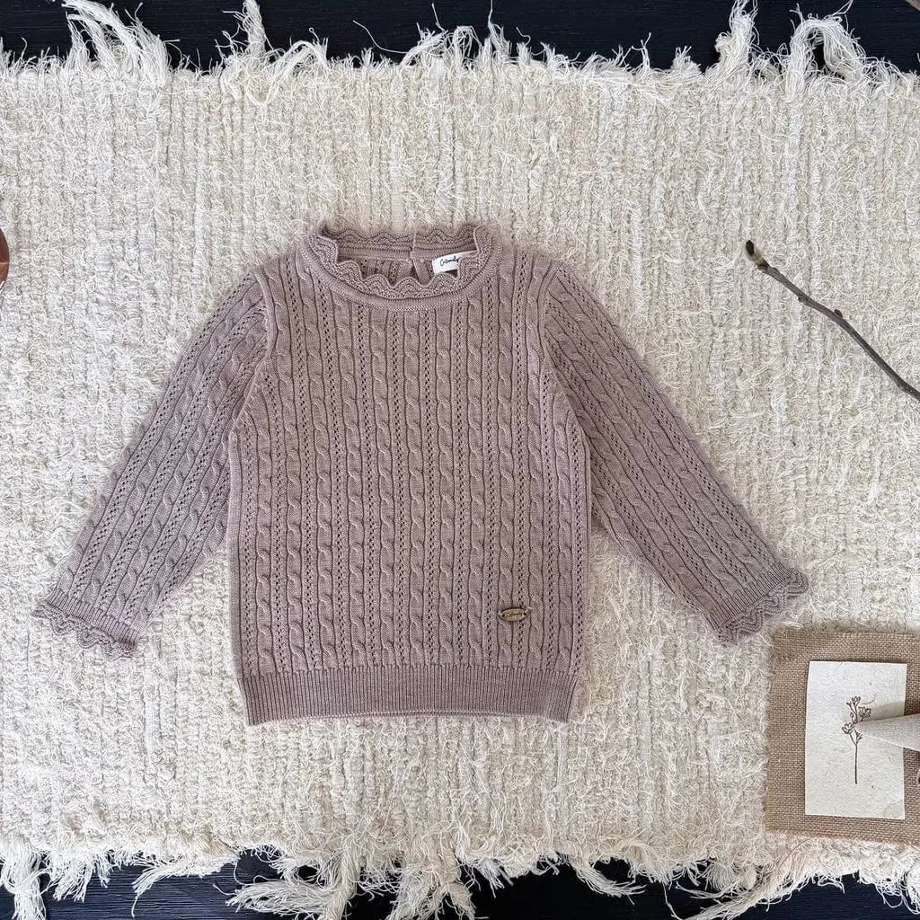 ニット・セーター レースメロウハイネックケーブルニットトップス【mh0011166】