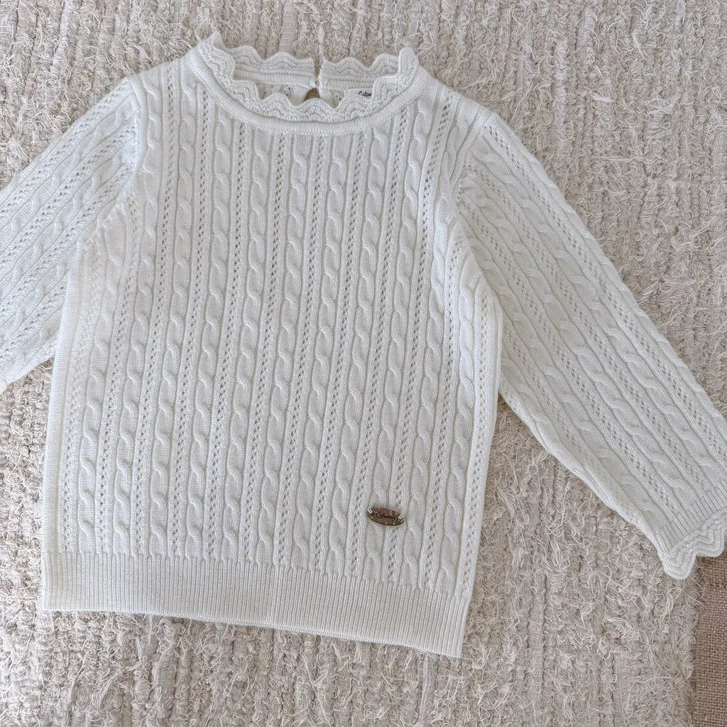 ニット・セーター レースメロウハイネックケーブルニットトップス【mh0011166】