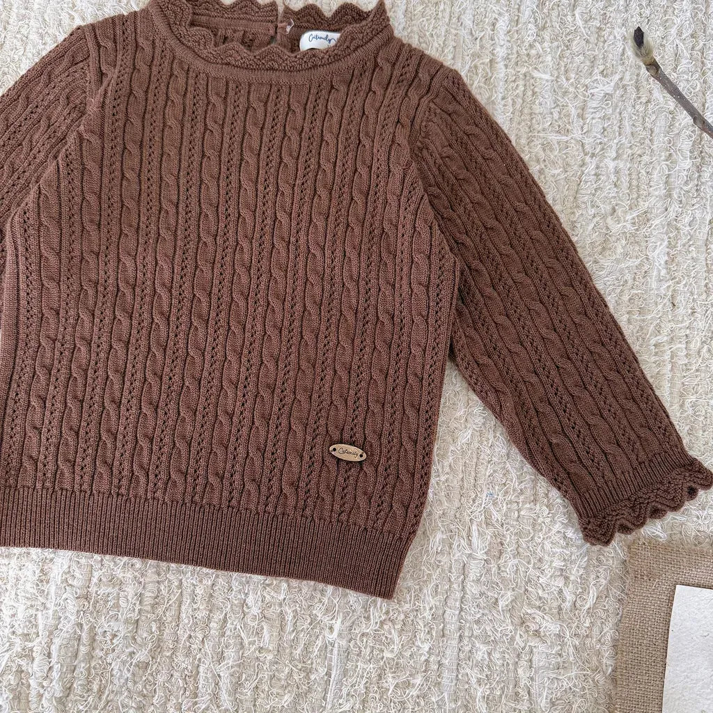 ニット・セーター レースメロウハイネックケーブルニットトップス【mh0011166】