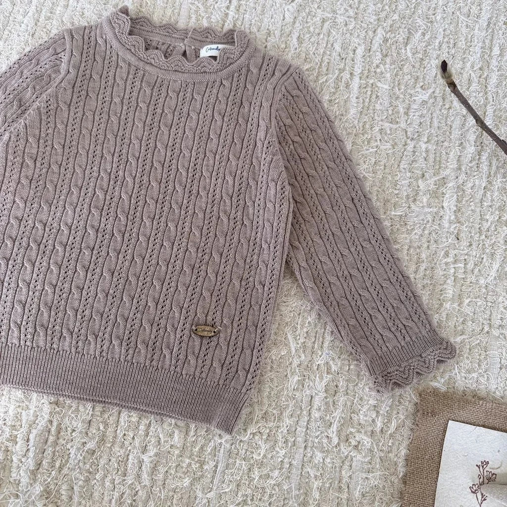 ニット・セーター レースメロウハイネックケーブルニットトップス【mh0011166】