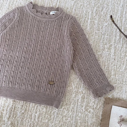 ニット・セーター レースメロウハイネックケーブルニットトップス【mh0011166】