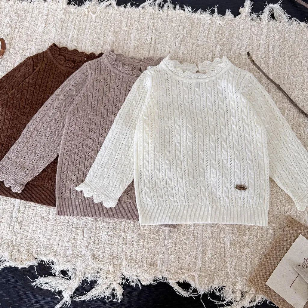 ニット・セーター レースメロウハイネックケーブルニットトップス【mh0011166】