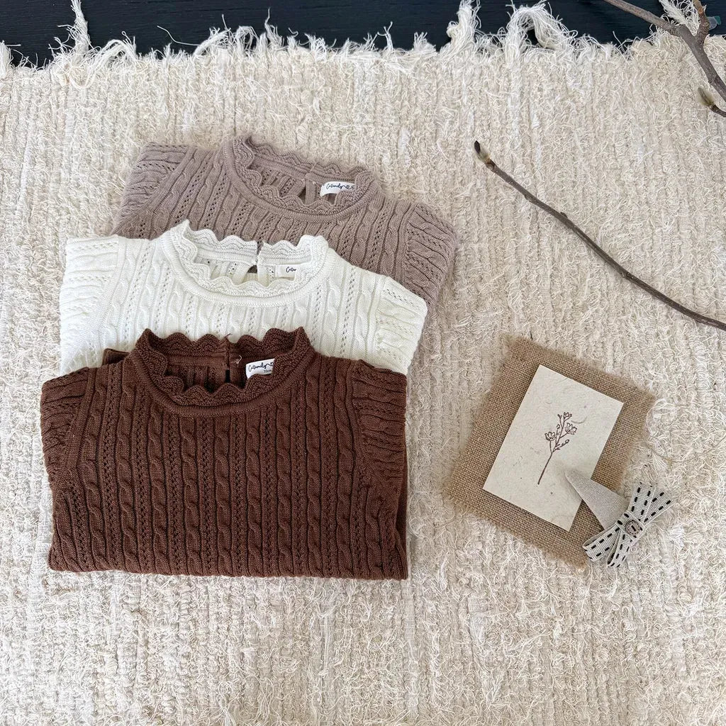 ニット・セーター レースメロウハイネックケーブルニットトップス【mh0011166】