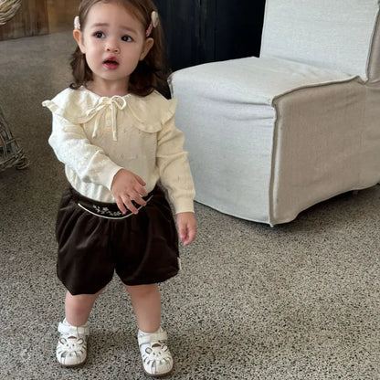 ニット・セーター 花柄レースフリル襟ニットプルオーバー【mh0011167】