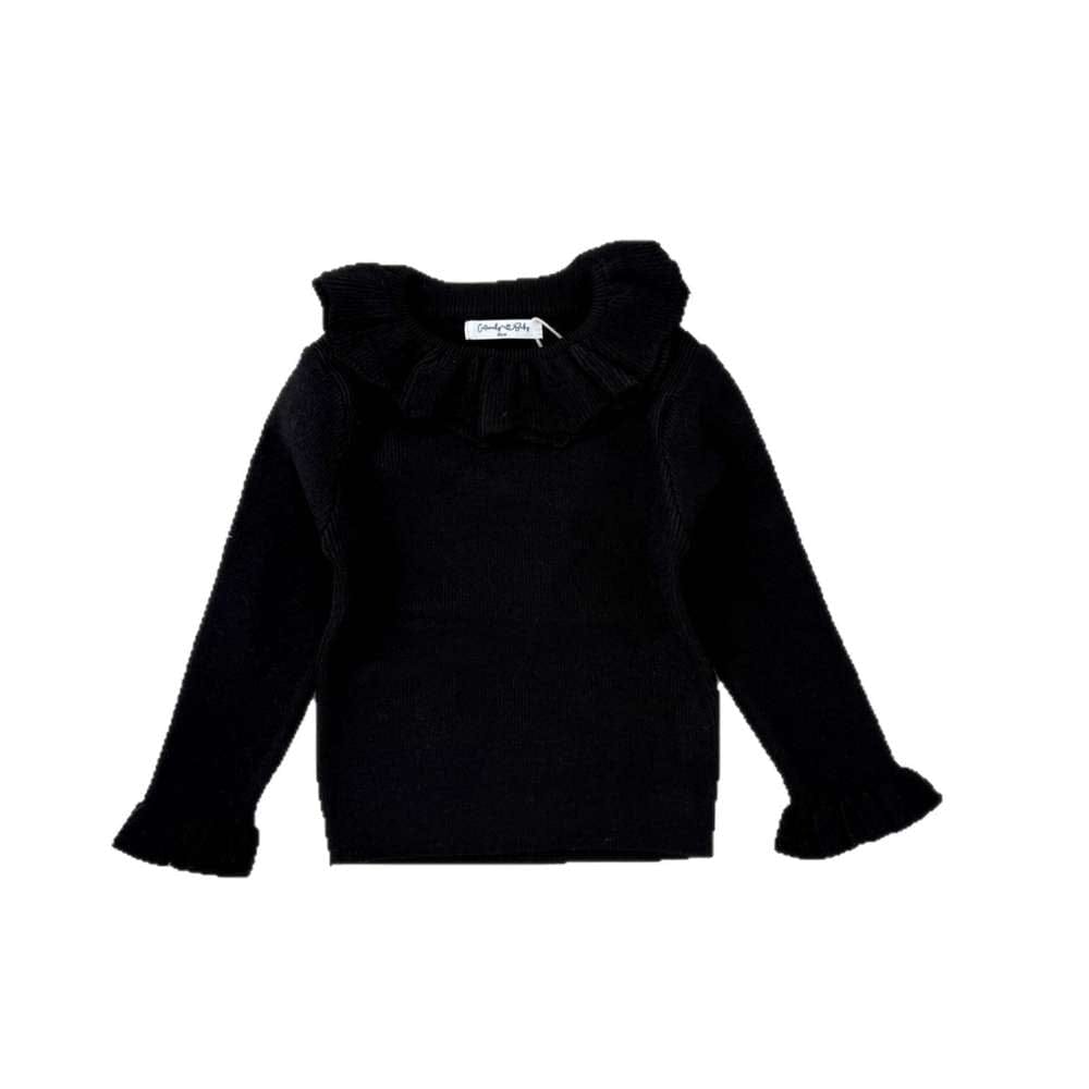 ニット・セーター 長袖フリルネックセーター ニット メロウフリル ラッフルカラー カットソー【mh0011518】