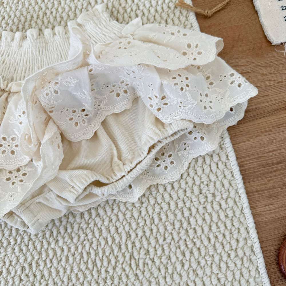 長袖セットアップ 長袖ニットセーター フリルネック プルオーバー レースフリル スカートブルマ【mh0011520】