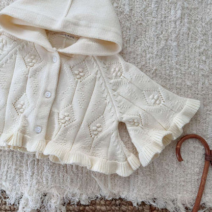 カーディガン・パーカー フーディポンチョ フード付きケープ 赤ずきんちゃん カーディガン【mh0011524】