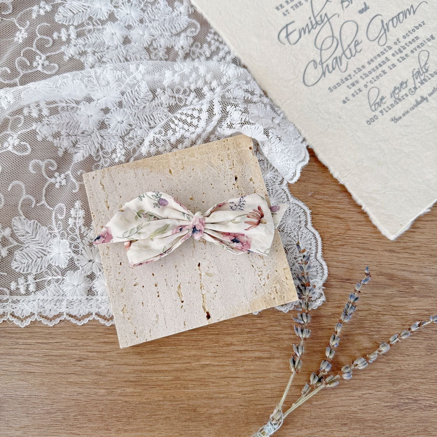 ヘアアクセサリー Pink butterfly clip フラワープリントリボンヘアピン【mh0009569】