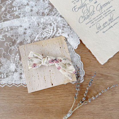 ヘアアクセサリー Powder strap clip フラワープリントリボンヘアピン【mh0009569】