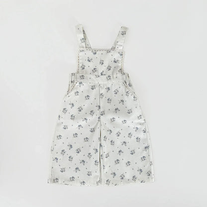 サロペットパンツ・サスペンダーパンツ printed / 9M (73) ベビーキッズサロペット フラワー小花柄プリントサスペンダーパンツオーバーオール【mh0008916】