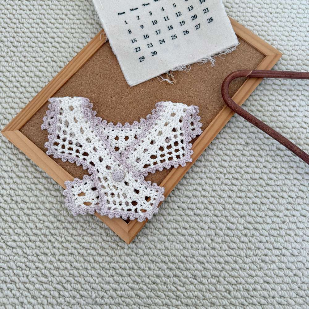 ショール Purple / One Size レースつけ襟 アタッチメントカラー レースショール襟【mh0011506】