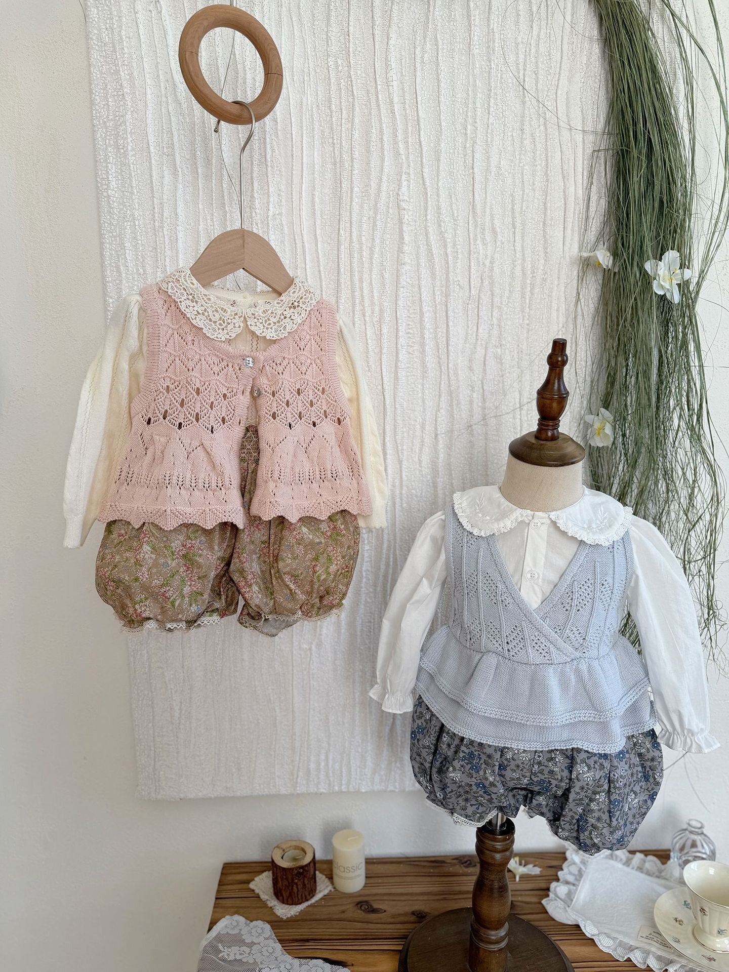 ベスト Ruffled Knitted Cotton Vest フリルニットベスト【mh0012107】