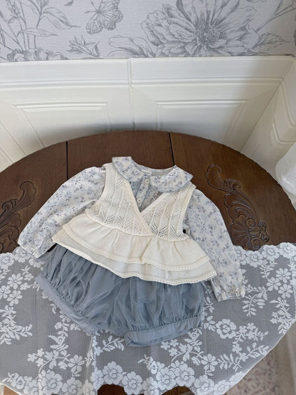 ベスト Ruffled Knitted Cotton Vest フリルニットベスト【mh0012107】