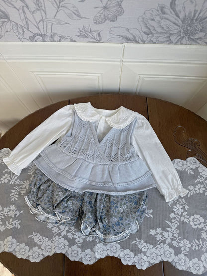 ベスト Ruffled Knitted Cotton Vest フリルニットベスト【mh0012107】