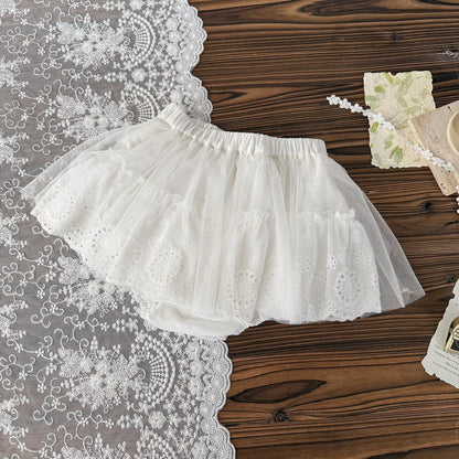 ブルマパンツ White / 73cm メッシュチュールスカートブルマパンツ【mh0009566】