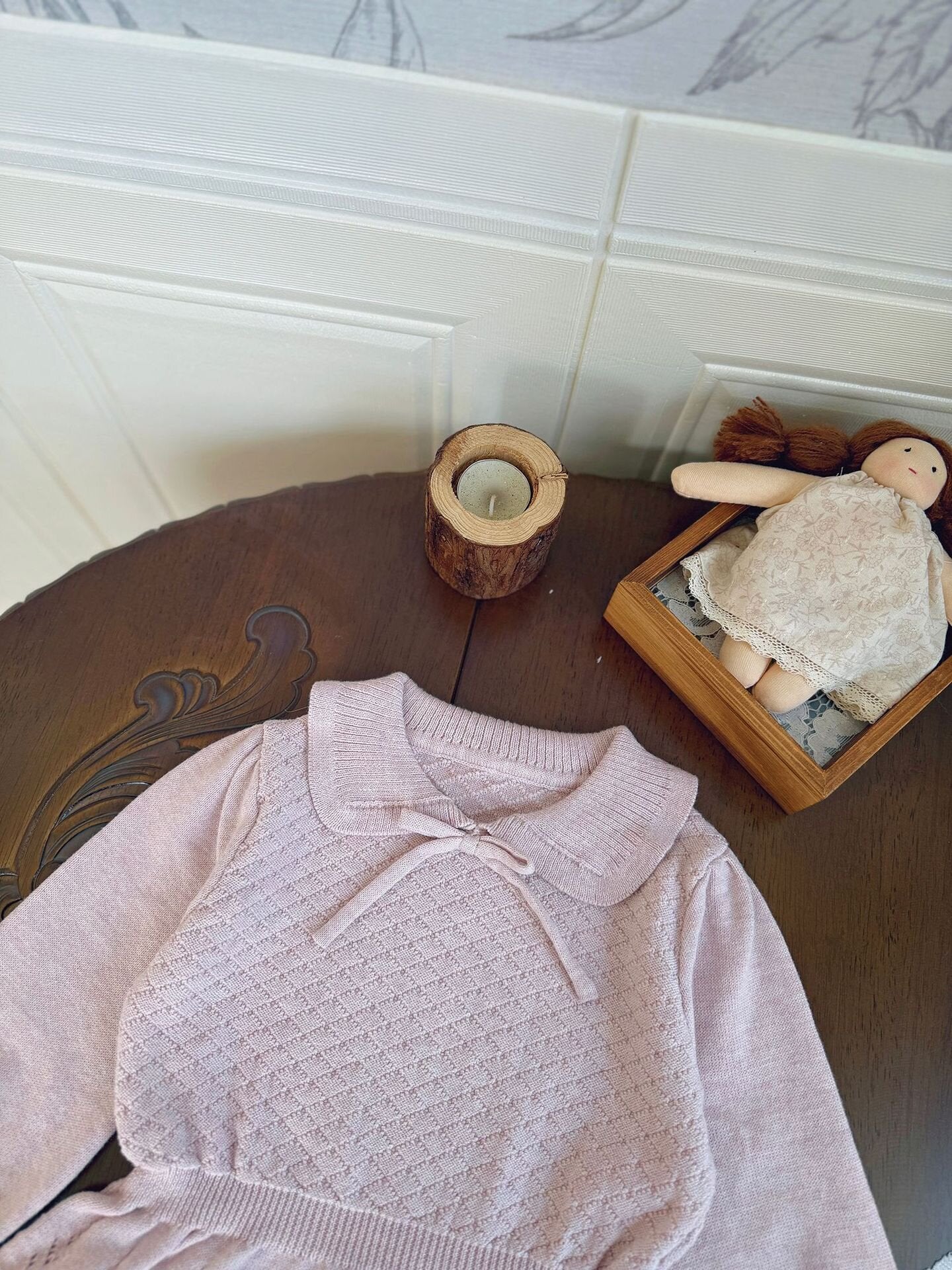 長袖Tシャツ Lace Bow Cutout Sweater レース リボン 透かし編み セーター【mh0012158】
