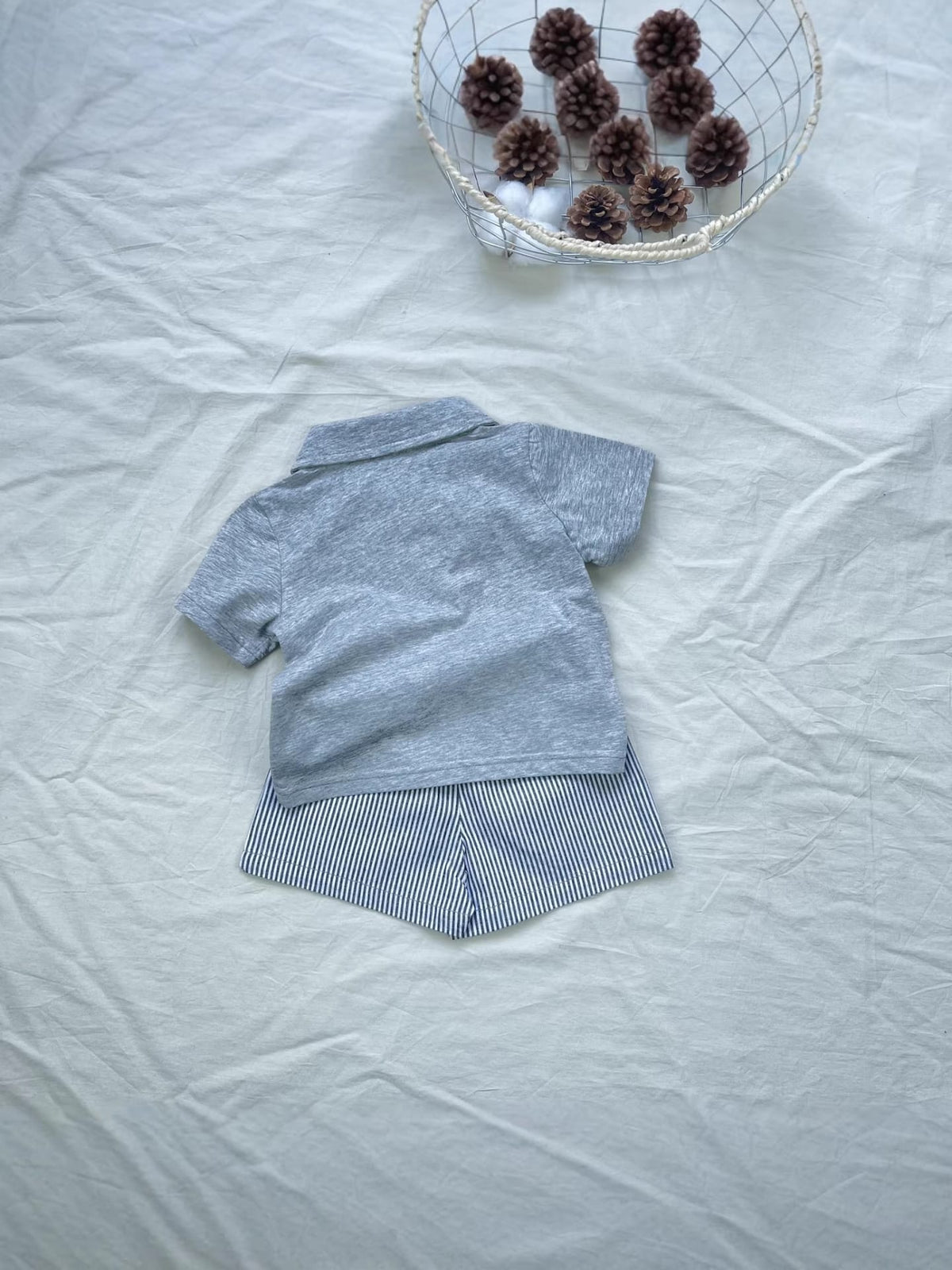 Dachshund Embroidered Short Set ダックス 半袖ポロシャツセット【mh0012906】 yi nian ni 半袖セットアップ