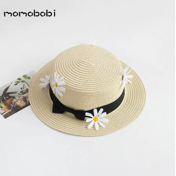 Daisy Floral Straw Hat デイジー 麦わら帽子【mh0013020】 Beige / One Size momobobi ベビー用帽子