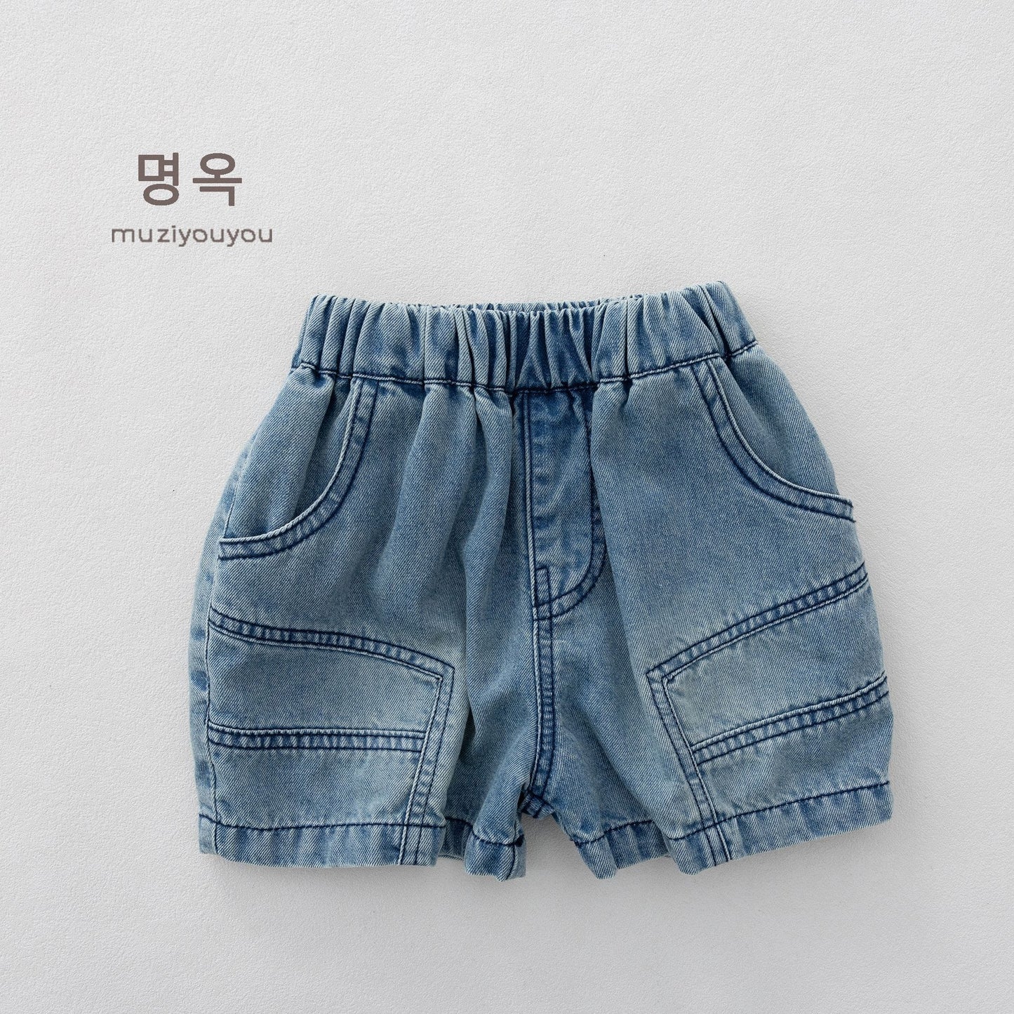 Denim Cargo Shorts カーゴポケット ショートパンツ【mh0013137】 명옥 muziyouyou ハーフパンツ・ショートパンツ