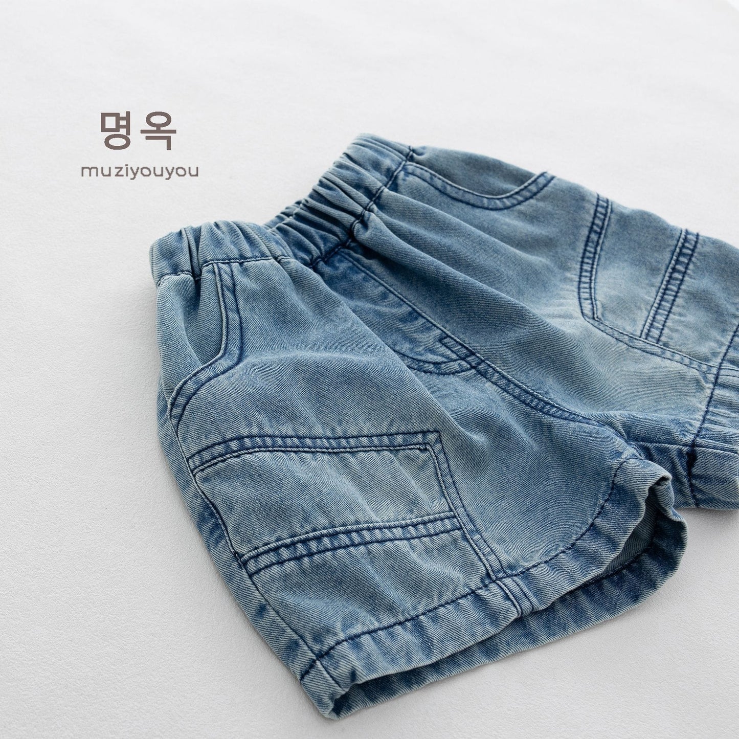 Denim Cargo Shorts カーゴポケット ショートパンツ【mh0013137】 명옥 muziyouyou ハーフパンツ・ショートパンツ