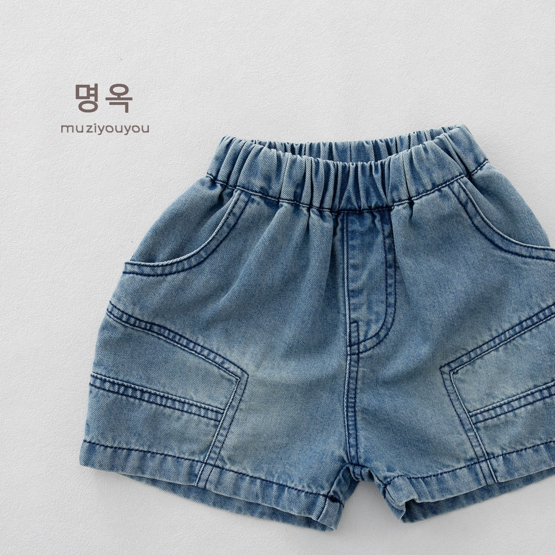 Denim Cargo Shorts カーゴポケット ショートパンツ【mh0013137】 명옥 muziyouyou ハーフパンツ・ショートパンツ
