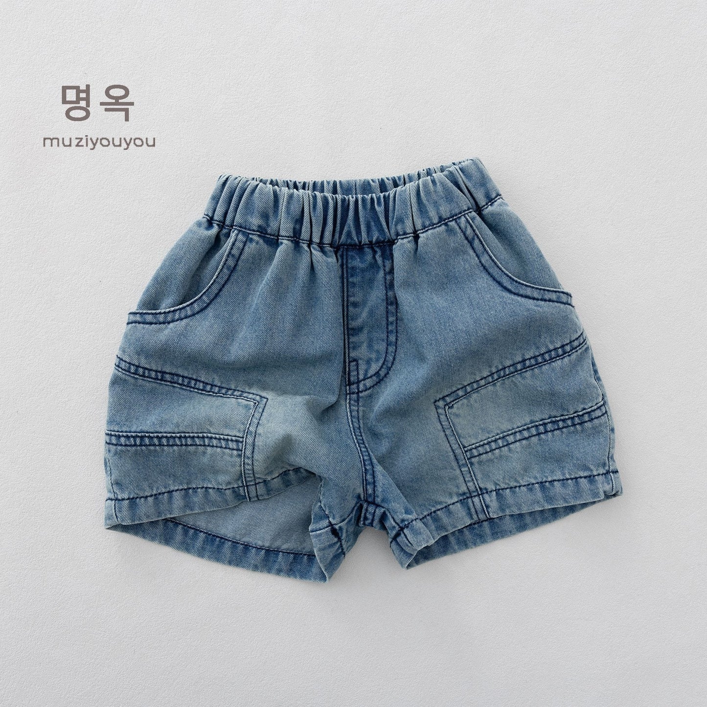 Denim Cargo Shorts カーゴポケット ショートパンツ【mh0013137】 명옥 muziyouyou ハーフパンツ・ショートパンツ