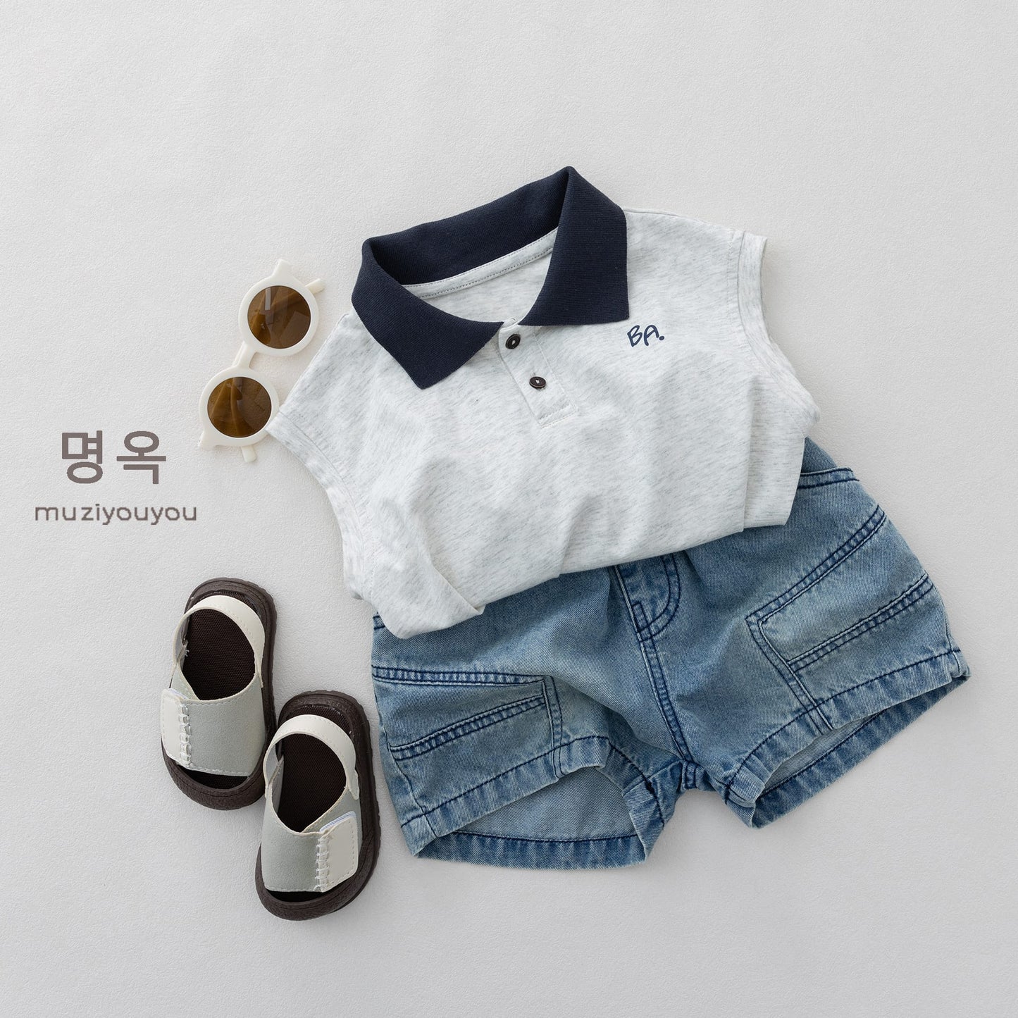 Denim Cargo Shorts カーゴポケット ショートパンツ【mh0013137】 명옥 muziyouyou ハーフパンツ・ショートパンツ