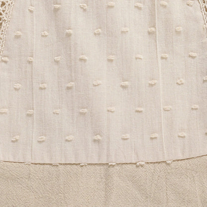 -ベビーセットアップ ノースリーブレースフリルブラウス+レースフリルブルマパンツ ベージュ - mamahalo shop - ノースリーブセットアップ -  べビー服 - 子供服 - 男の子 - 女の子