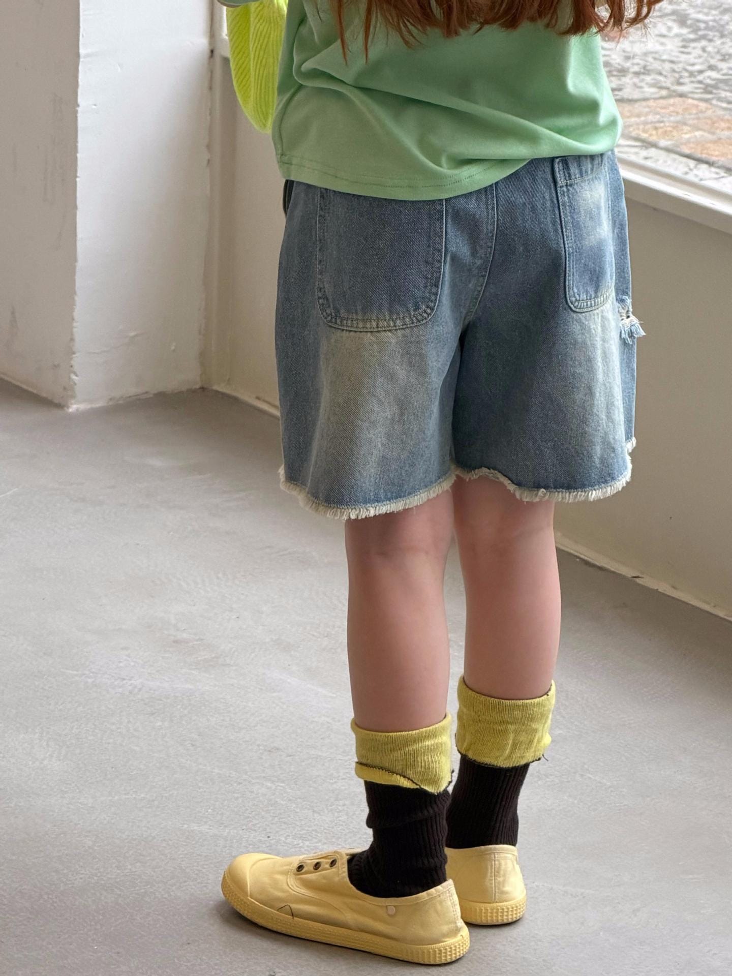 Distressed Denim Shorts フリンジ ダメージ ショートパンツ【mh0012893】 Jianzidan ハーフパンツ・ショートパンツ
