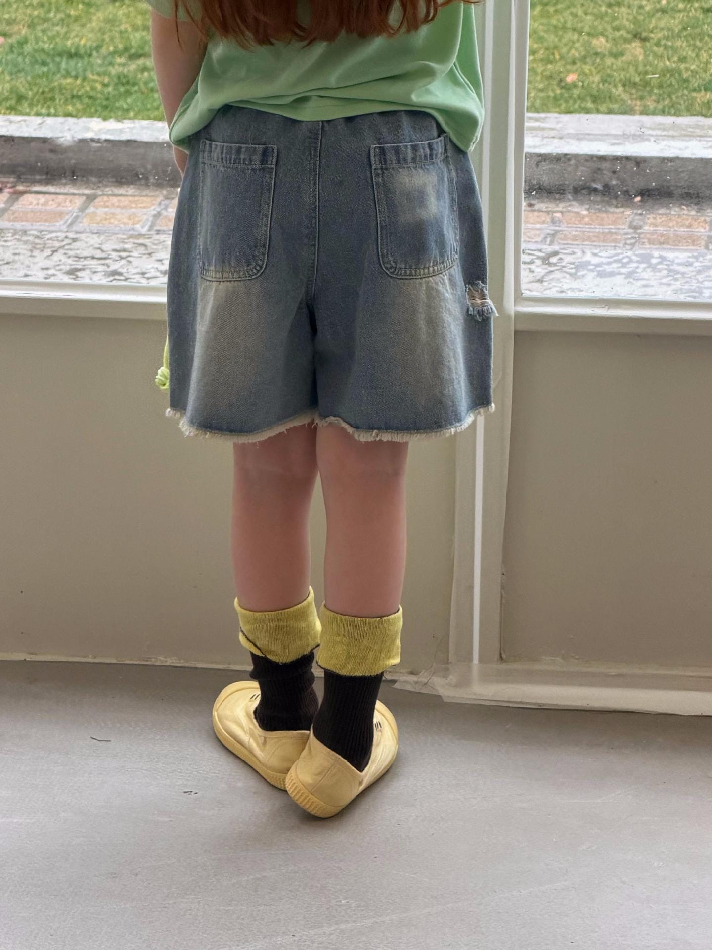 Distressed Denim Shorts フリンジ ダメージ ショートパンツ【mh0012893】 Jianzidan ハーフパンツ・ショートパンツ