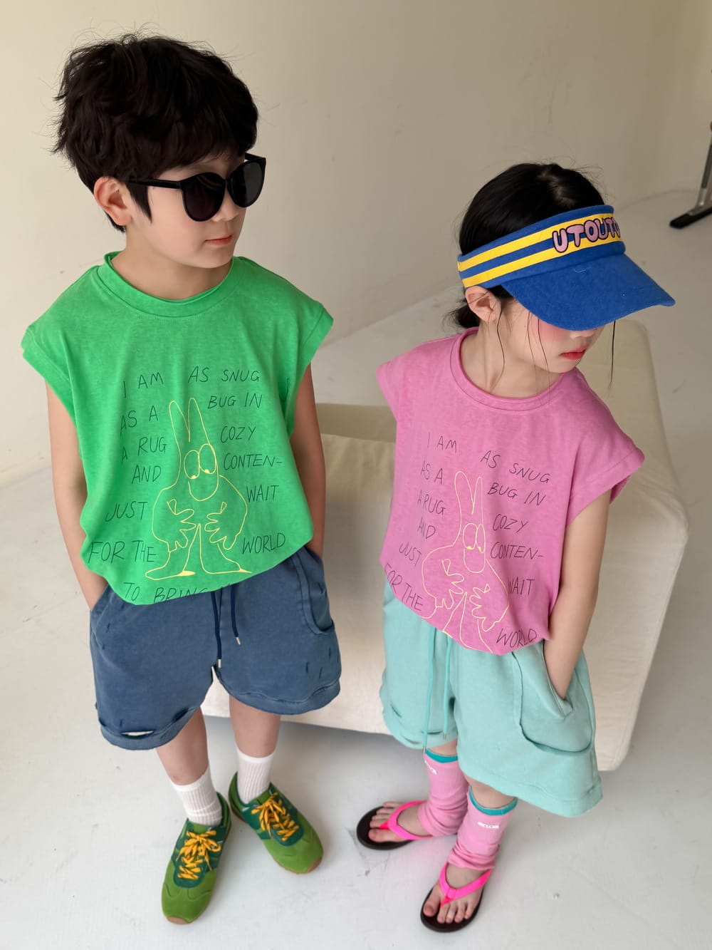 Distressed Drawstring Cotton Shorts クラッシュ ハーフパンツ【mh0013513】 KUMAI.KIDS ハーフパンツ・ショートパンツ