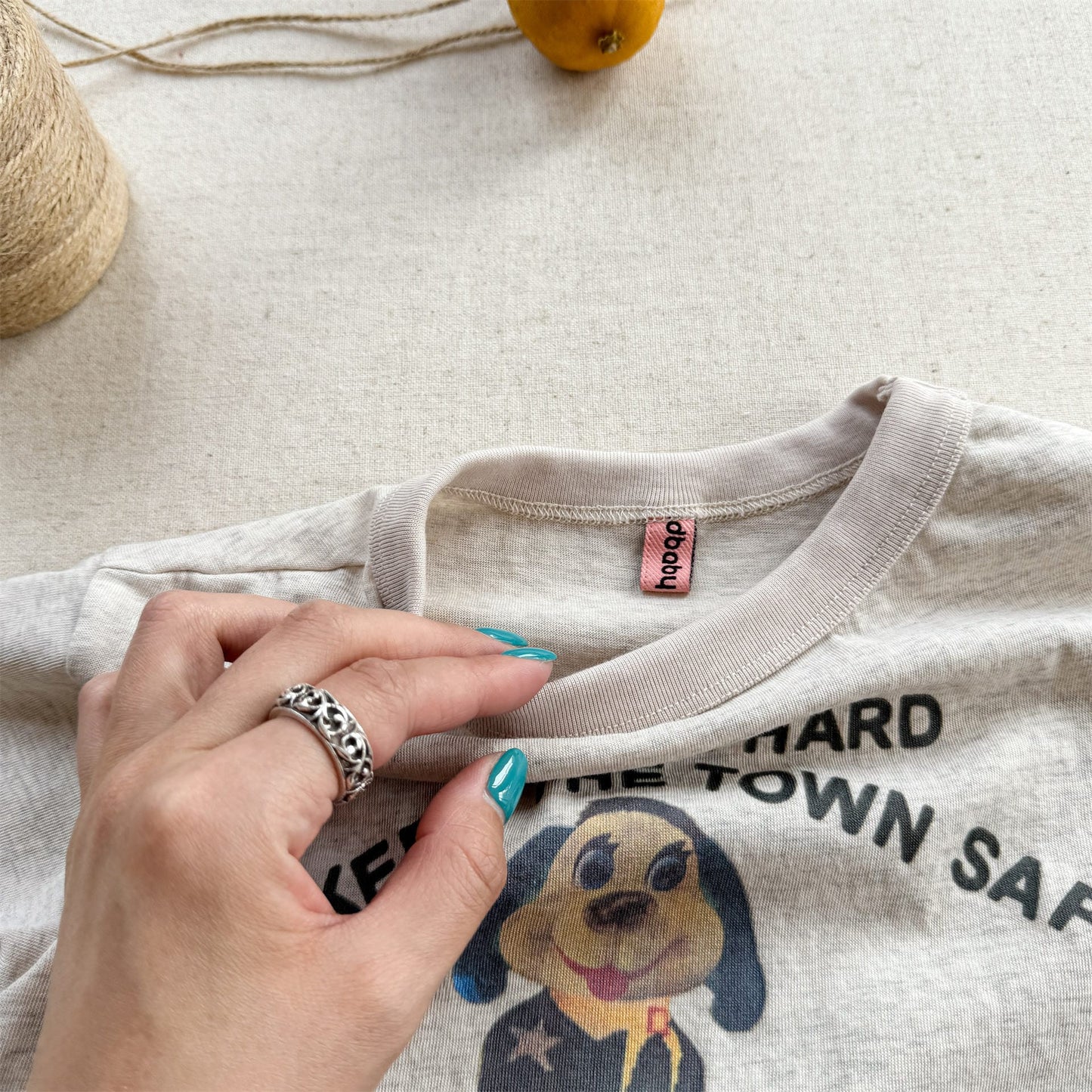 Dog Print Graphic T-shirt ドッグプリント 半袖Tシャツ【mh0013221】 ADbaby 半袖Tシャツ