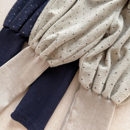 Dot Ruffle Cotton Harem Pants ドット ラッフル スウェットパンツ【mh0012447】 ADbaby ロングパンツ・スウェットパンツ