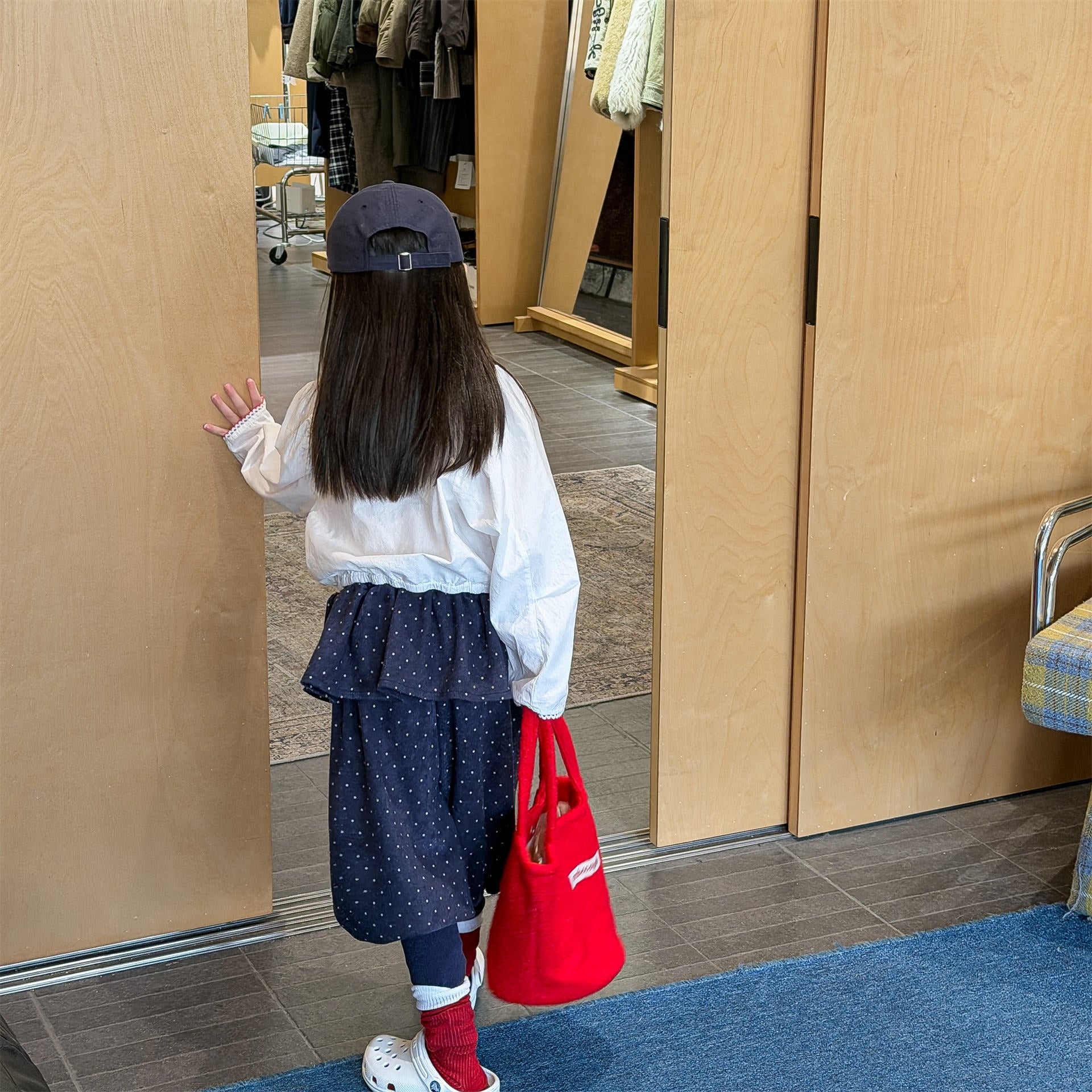Dot Ruffle Cotton Harem Pants ドット ラッフル スウェットパンツ【mh0012447】 ADbaby ロングパンツ・スウェットパンツ
