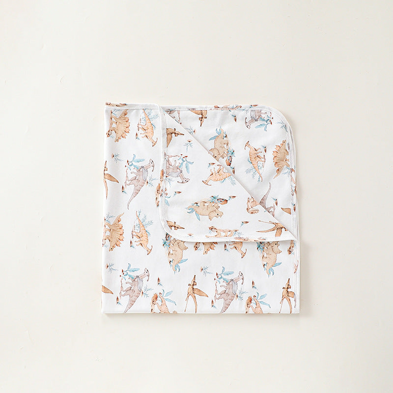 Double-Layer Gauze Blanket ダブルガーゼ ブランケット おくるみ【mh0012332】 83*83 / Dinosaur Adventure mamahalo shop