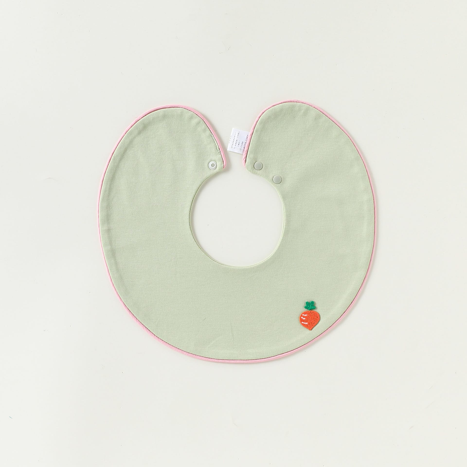 Double Sided Contrast Piping Cotton ワンポイント 刺繍 スタイ【mh0012774】 Beitaoya よだれかけ