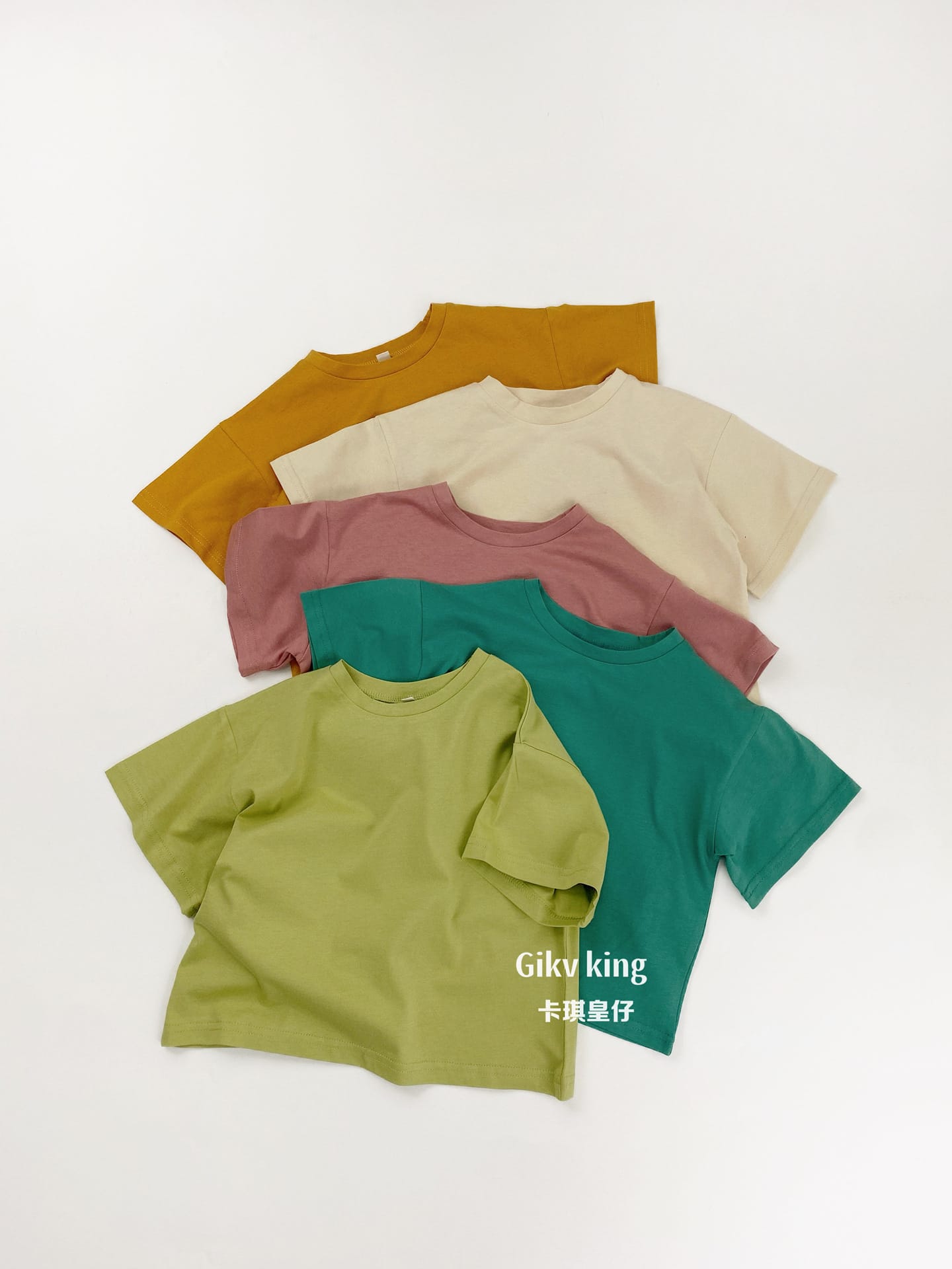 Dropped Shoulder Cotton Top 無地 シンプル 半袖Tシャツ【mh0012834】 Gikv king 半袖Tシャツ