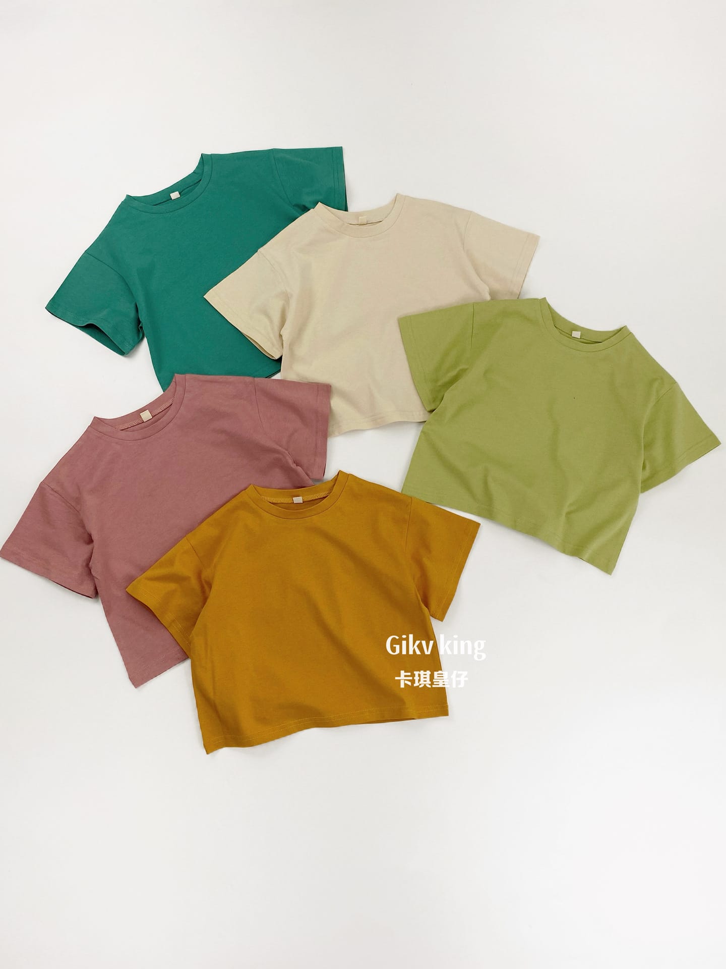 Dropped Shoulder Cotton Top 無地 シンプル 半袖Tシャツ【mh0012834】 Gikv king 半袖Tシャツ