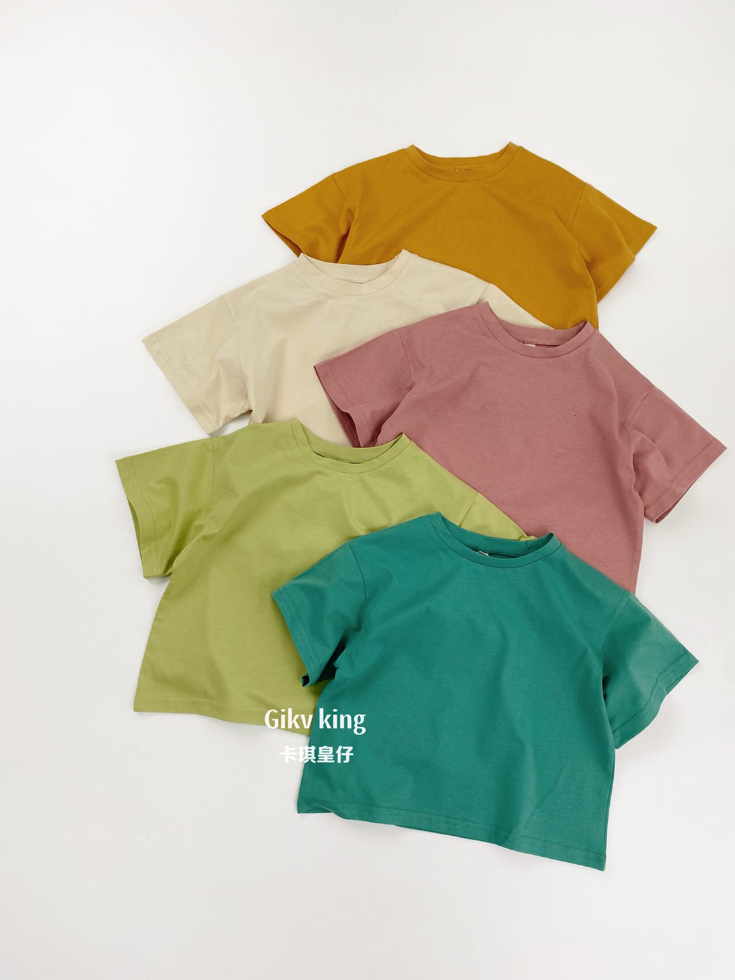 Dropped Shoulder Cotton Top 無地 シンプル 半袖Tシャツ【mh0012834】 Gikv king 半袖Tシャツ