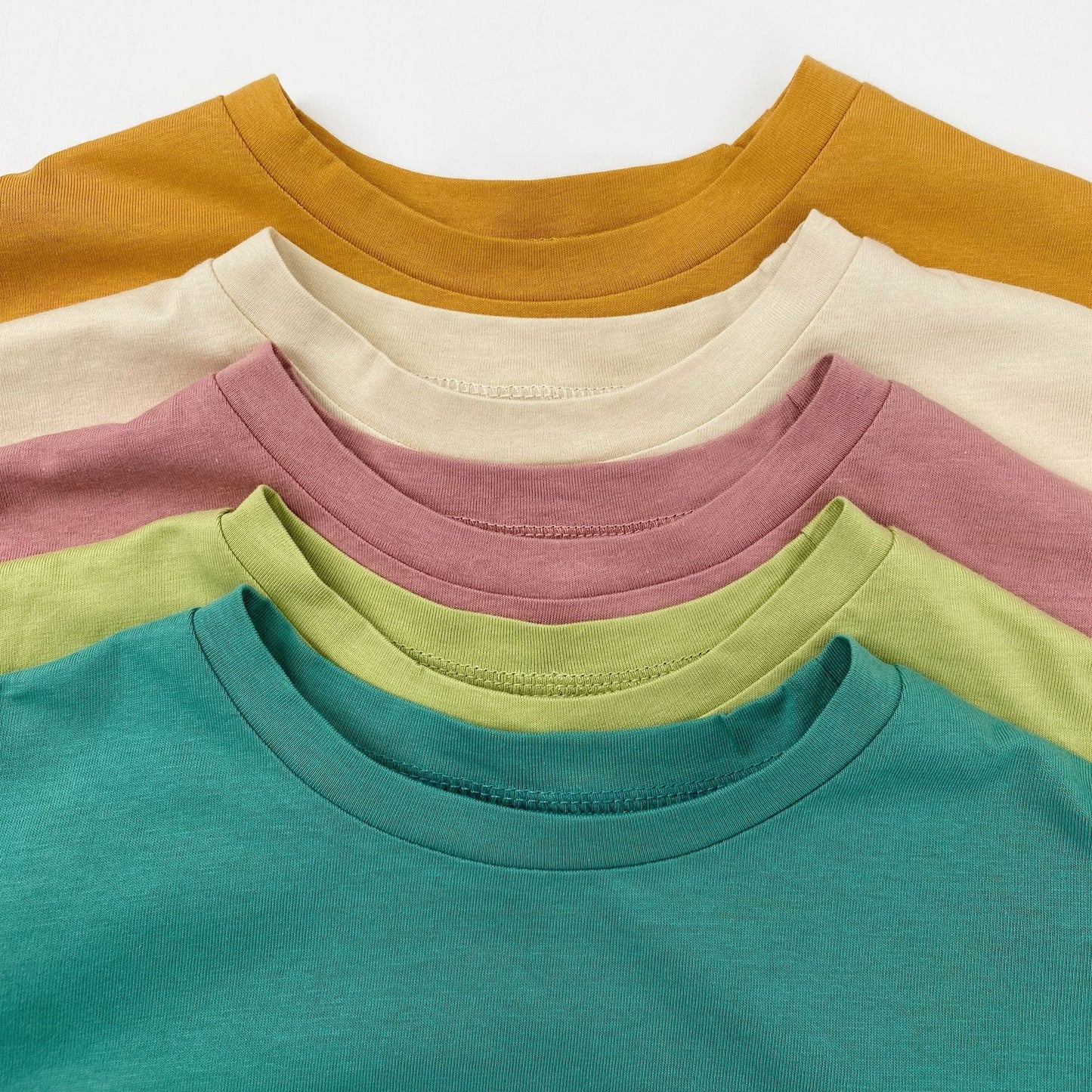 Dropped Shoulder Cotton Top 無地 シンプル 半袖Tシャツ【mh0012834】 Gikv king 半袖Tシャツ