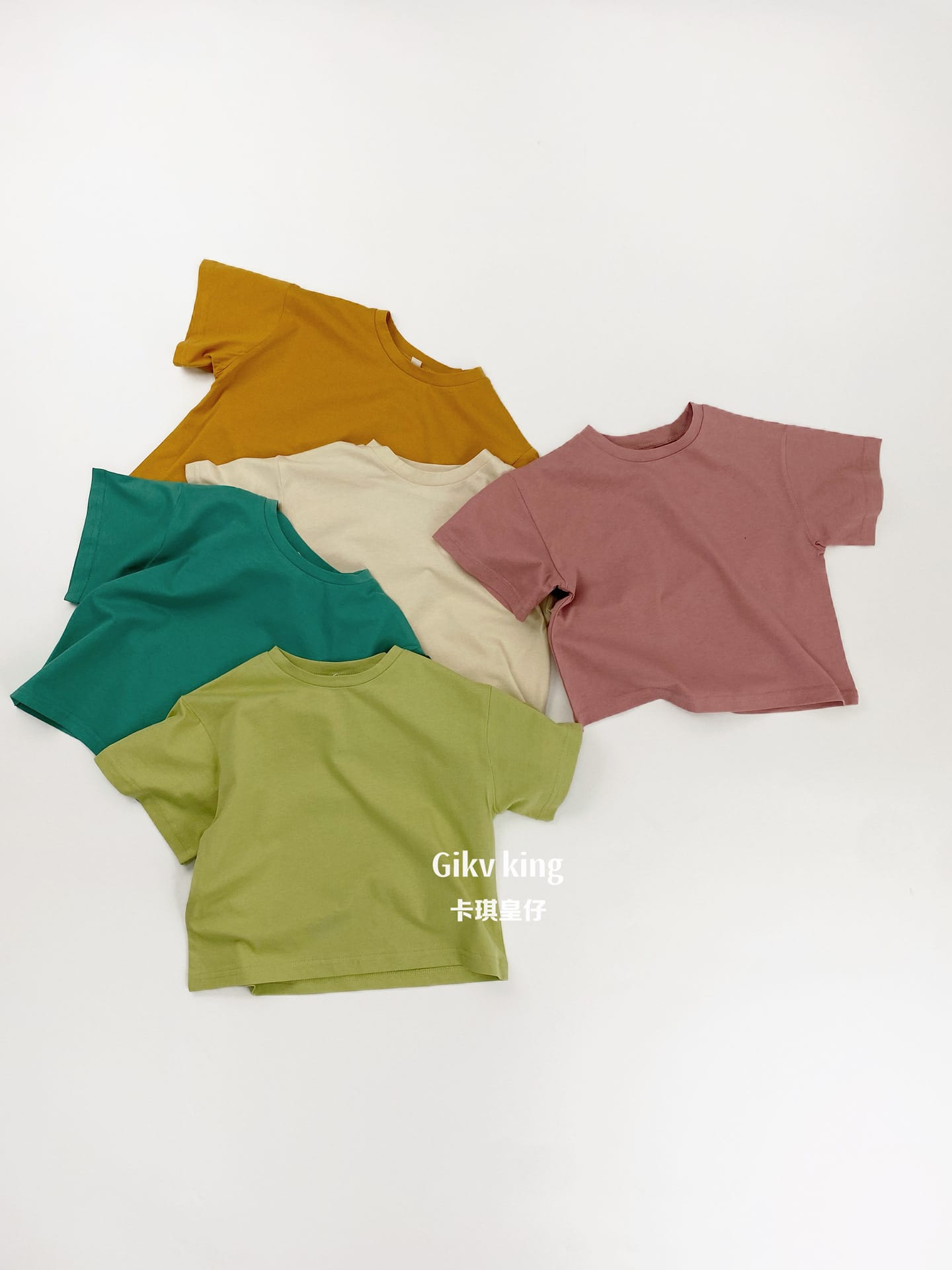 Dropped Shoulder Cotton Top 無地 シンプル 半袖Tシャツ【mh0012834】 Gikv king 半袖Tシャツ