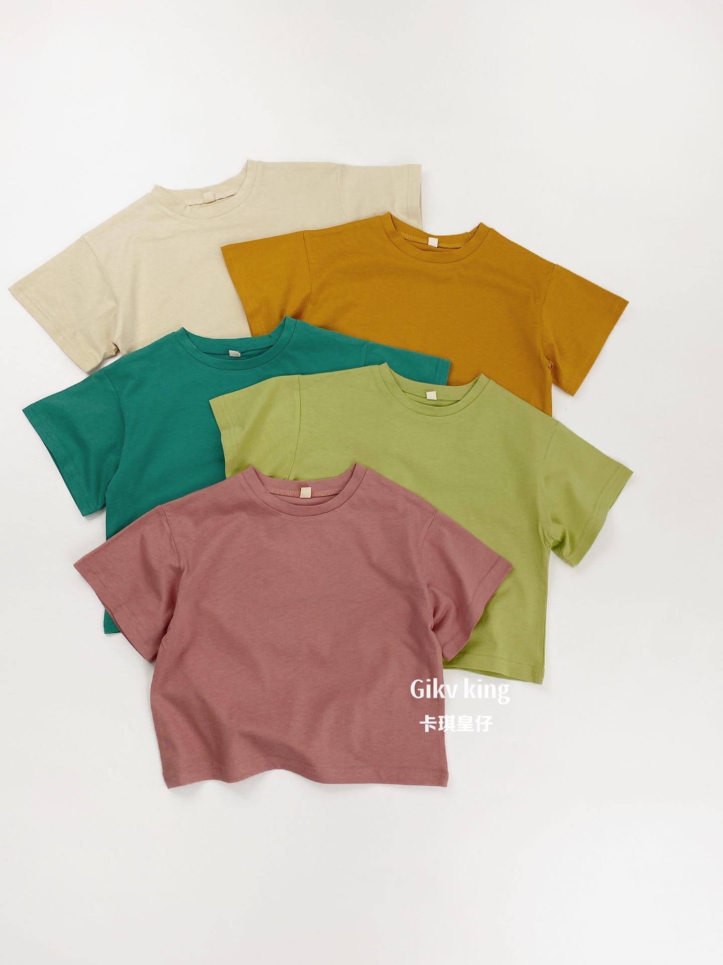 Dropped Shoulder Cotton Top 無地 シンプル 半袖Tシャツ【mh0012834】 Gikv king 半袖Tシャツ